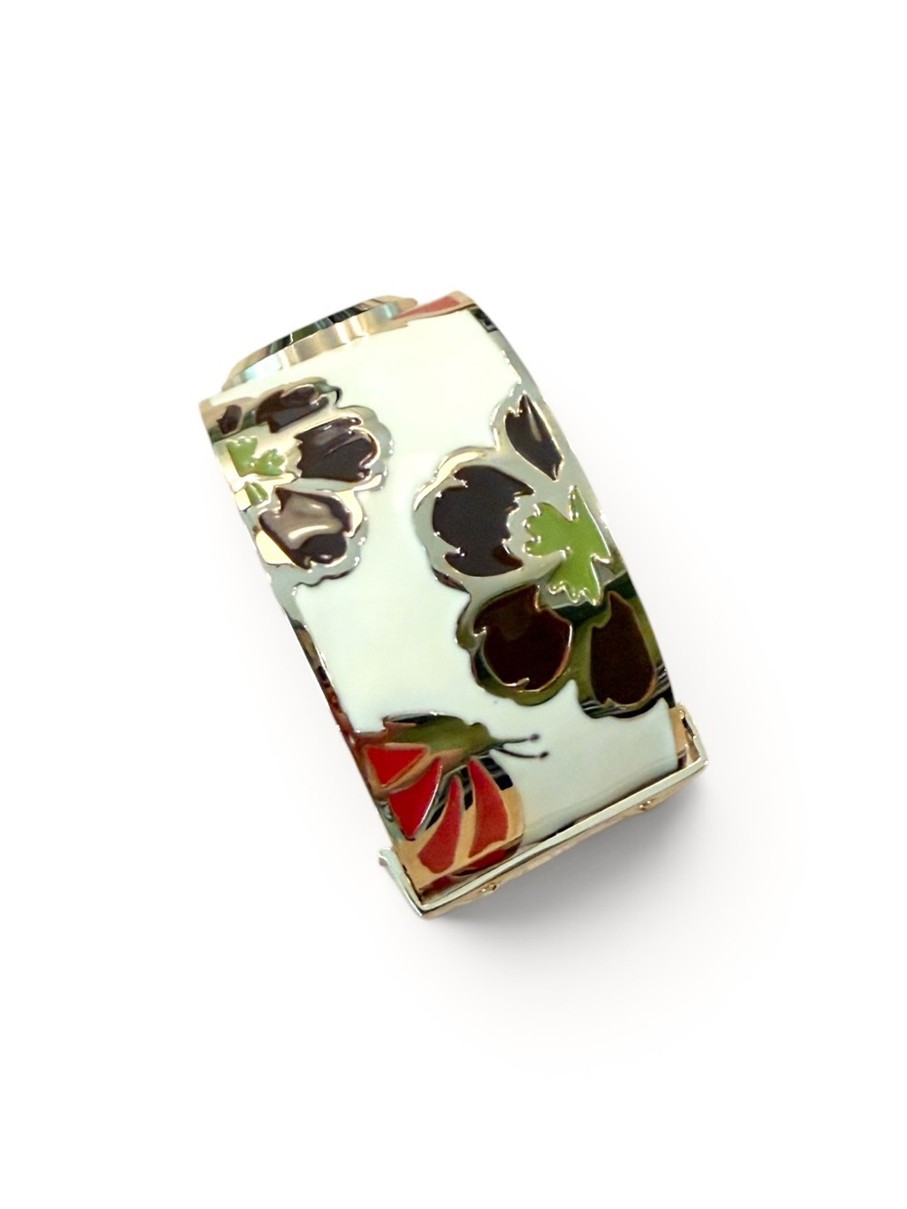 Fossil White Enamel Floral Bangle Watch - Picture 4 of 8